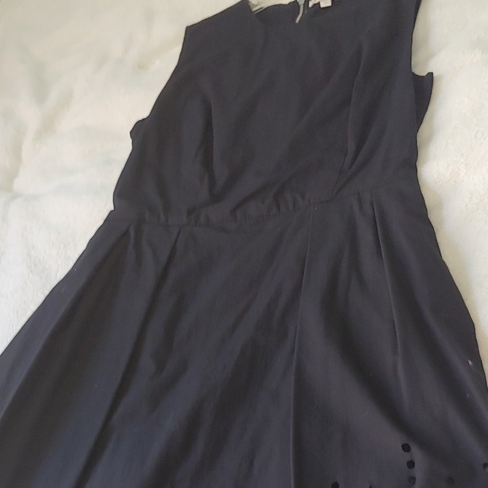 Black cotton A-line dress, Gap, size 4